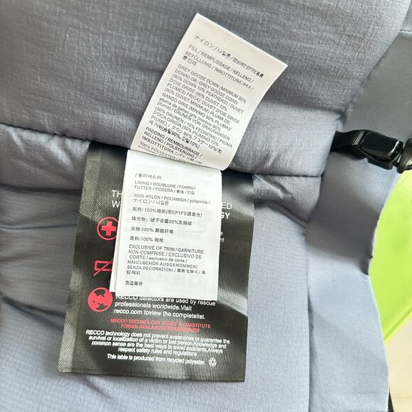 Men's Goose Down Arcteryx Logo Waterproof Warm Hooded Ski Puffer Jacket - Picture 13 of 15